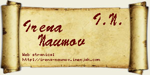Irena Naumov vizit kartica
